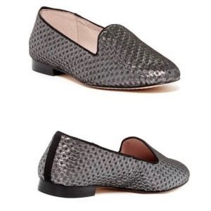 Vince Camuto textured pewter loafers